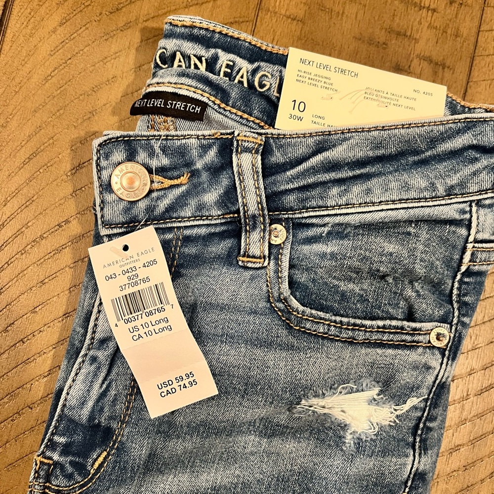 Brand new with tags AE high-rise stretch jeggings - Size 10 Long